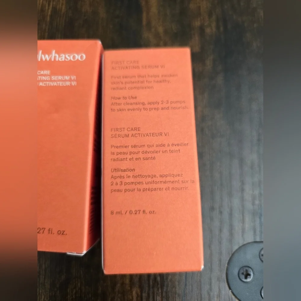 NEW! Sulwhasoo,  First Care Activating Serum VI, 8ml/0.27fl oz each, Bundle of 2